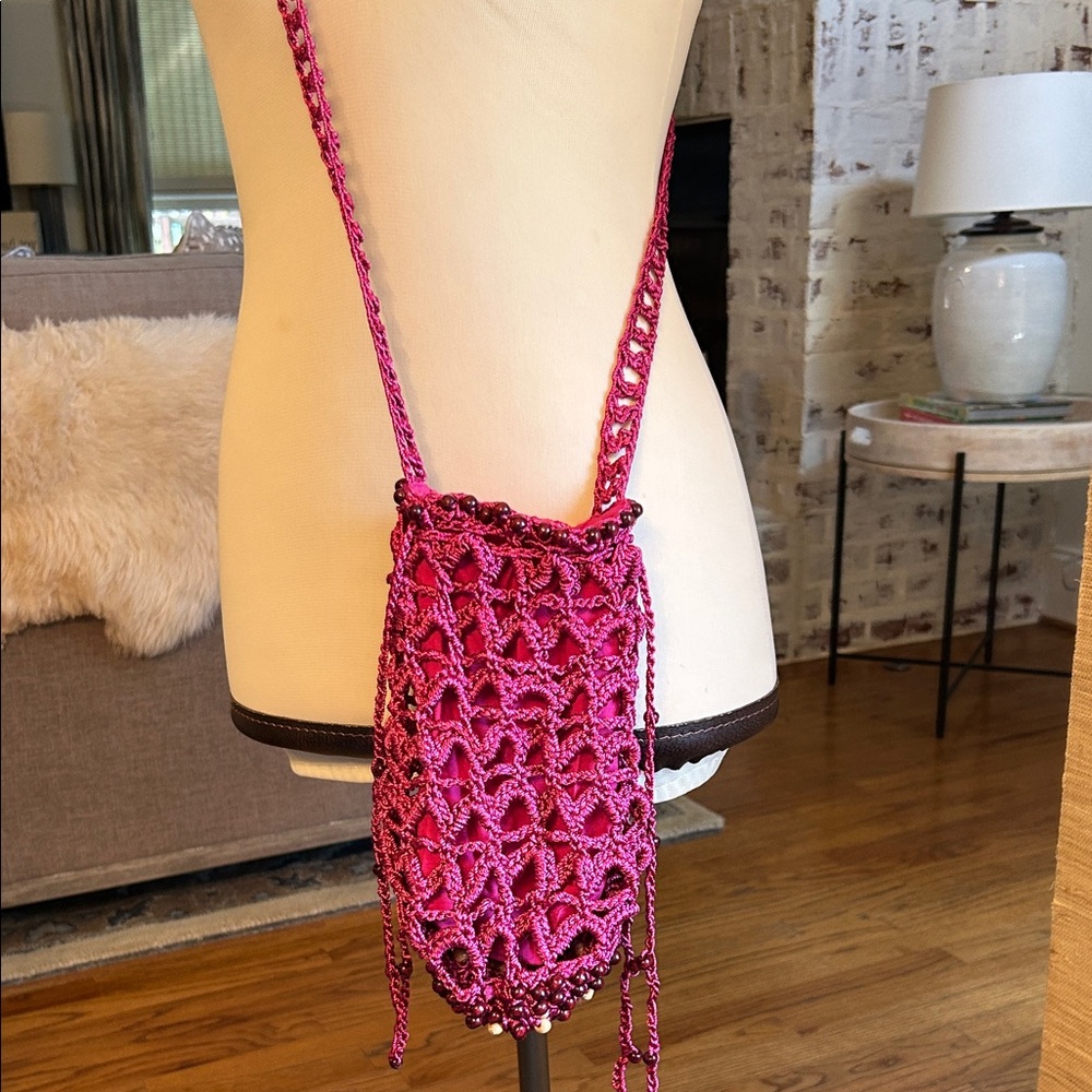 Free People Crochet Crossbody Bag